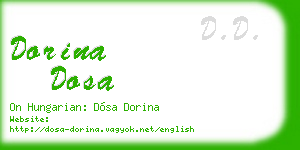 dorina dosa business card